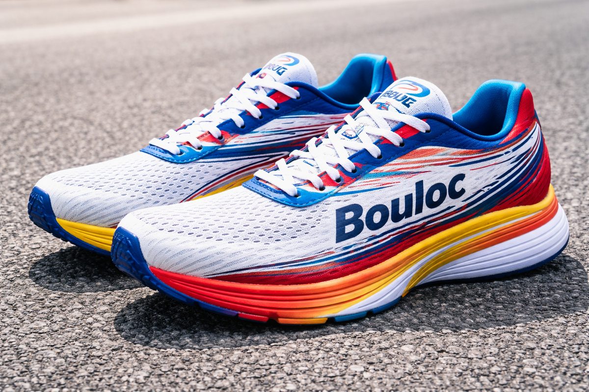 Paire de chaussures de running aux couleurs de Bouloc
